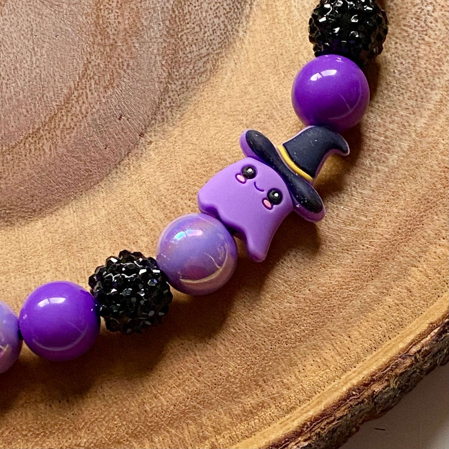 Cutey Ghosts Beaded Collar