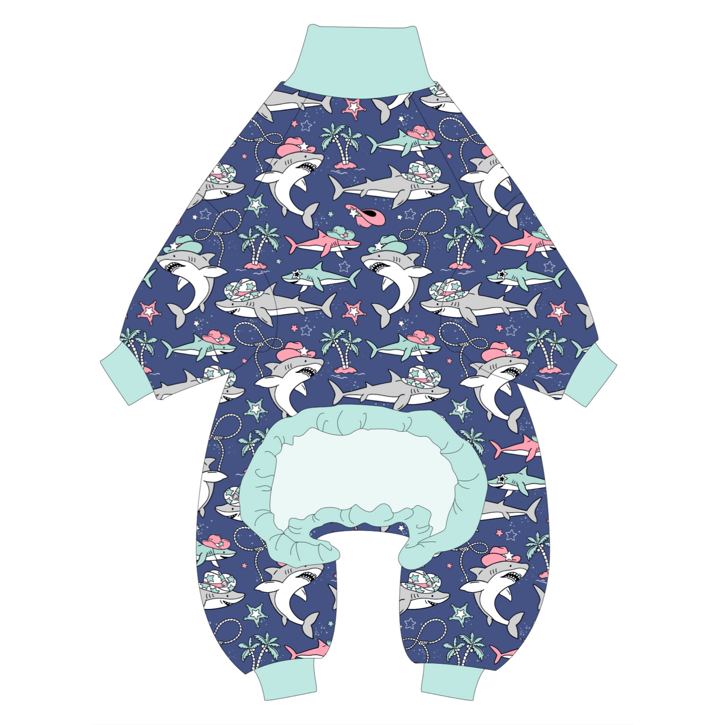 PRE SALE Cowboy Sharks Dog Pajamas