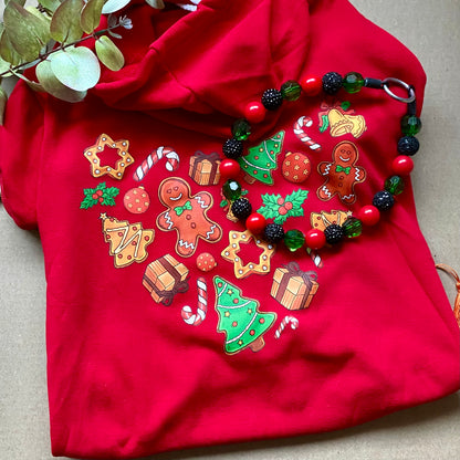 Christmas Heart Dog Hoodie