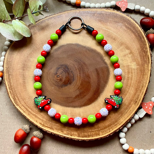 Christmas Tree Farm Beaded Collar