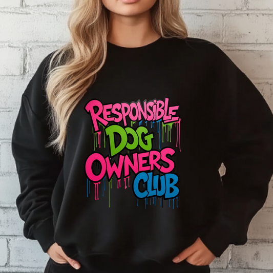 Neon Responsible Dog Owners Crewneck