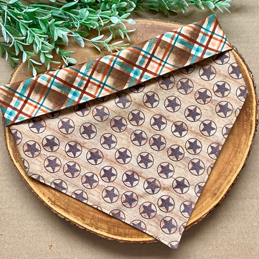 Cowboy Plaid Dog Bandana