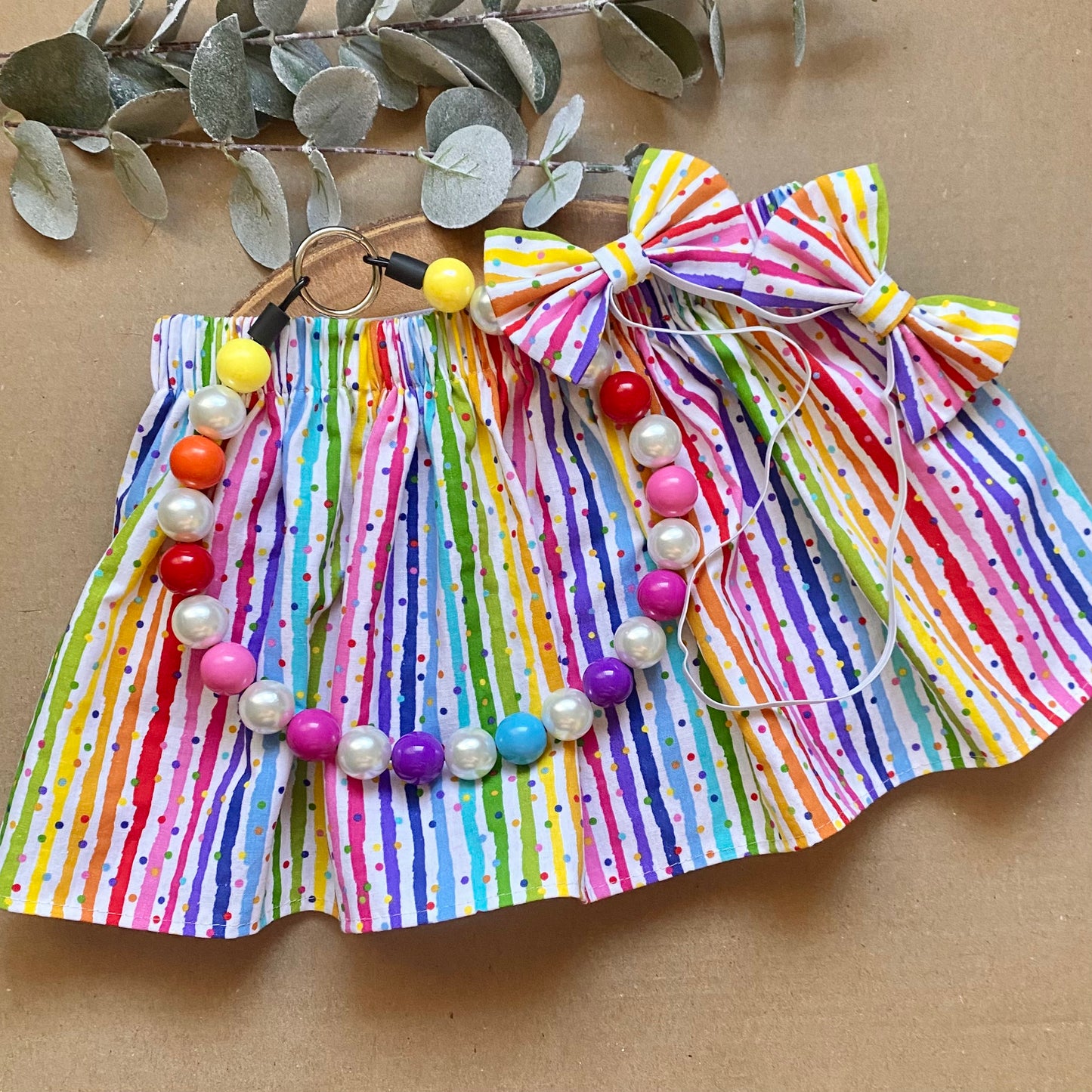 Summer Stripes Dog Skirt
