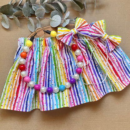 Summer Stripes Dog Skirt