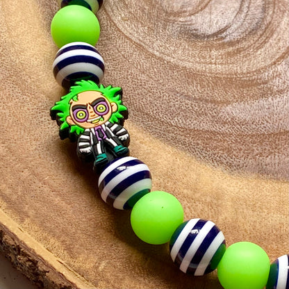 Beetlejuice GLow in the Dark Beaded Collar