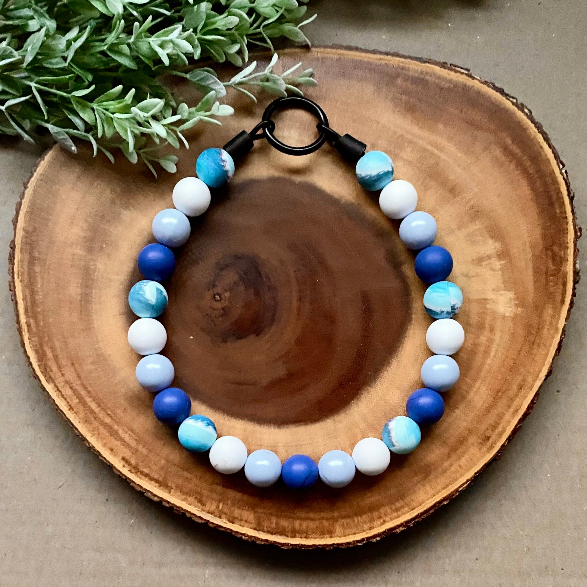 Cowboy Sharks Bubblegum Dog Beaded Collar - Bully Love Boutique