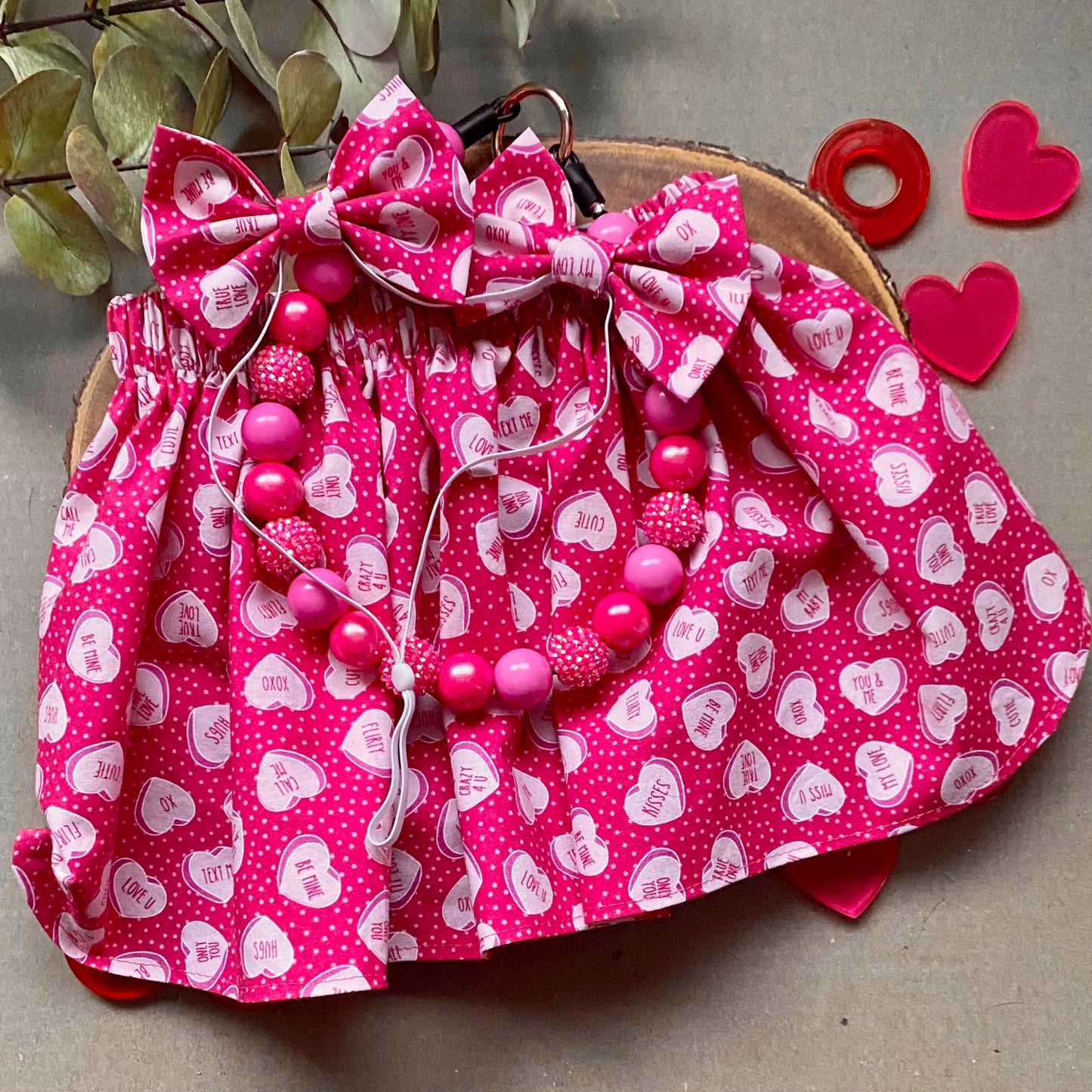 Candy Hearts Double Bows