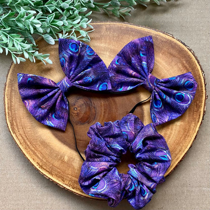 Peacock Jumbo Double Dog Bows