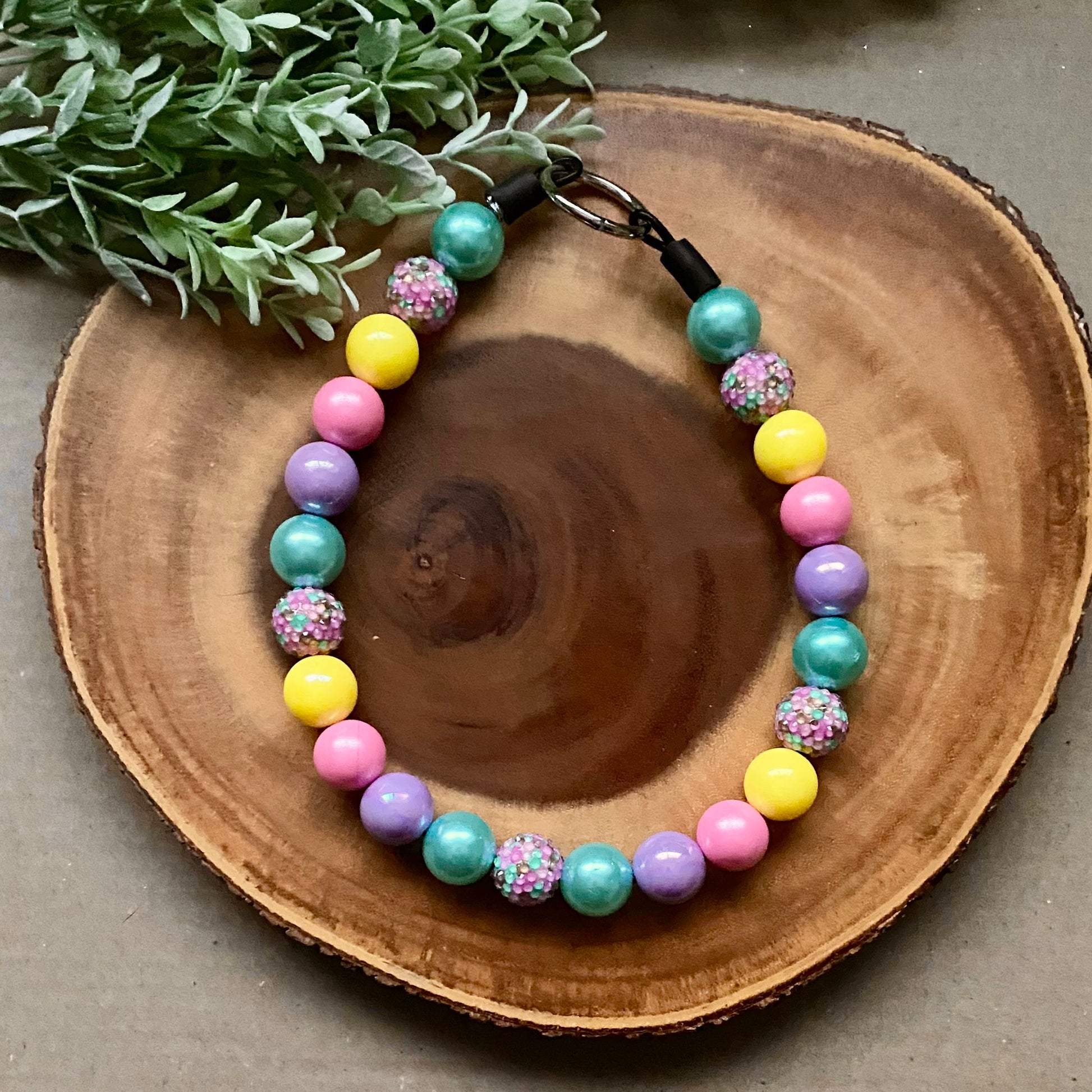 Narwhal Life Bubblegum Dog Beaded Collar - Bully Love Boutique