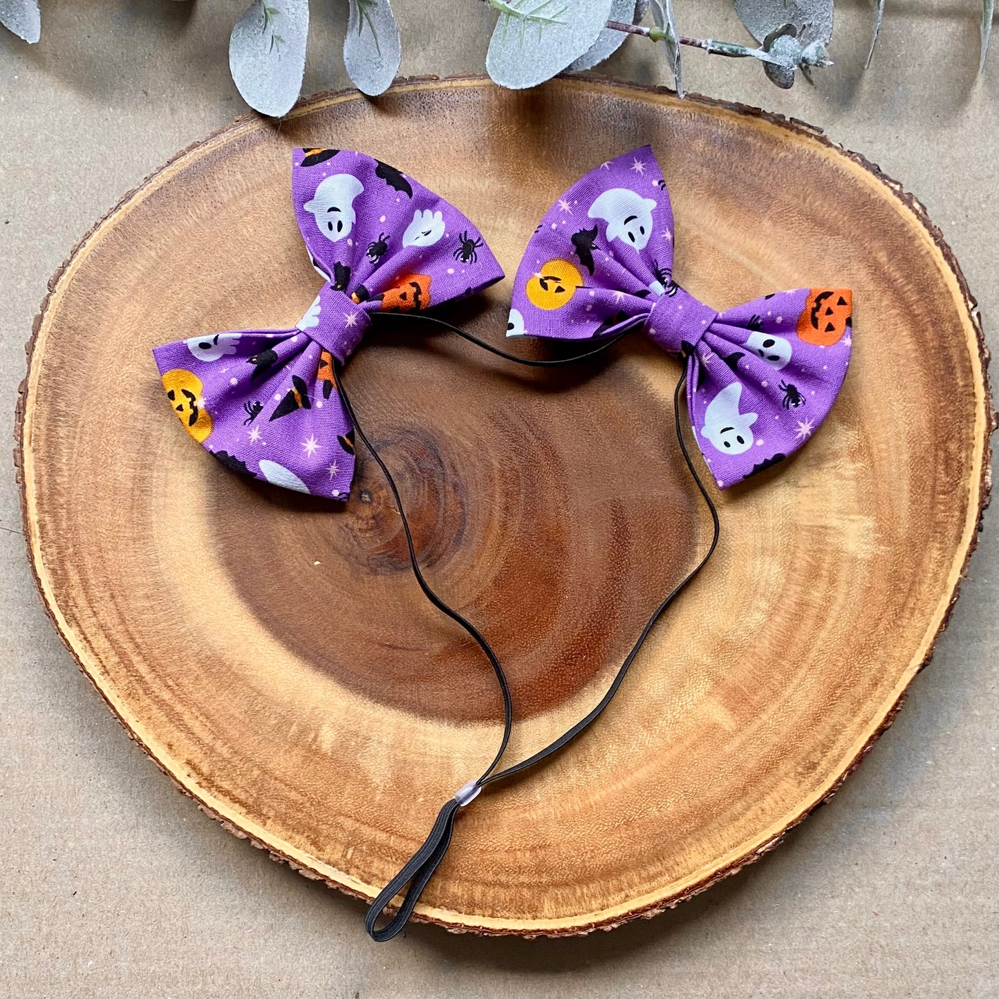 Pumpkin Vibe Dog Double Bows