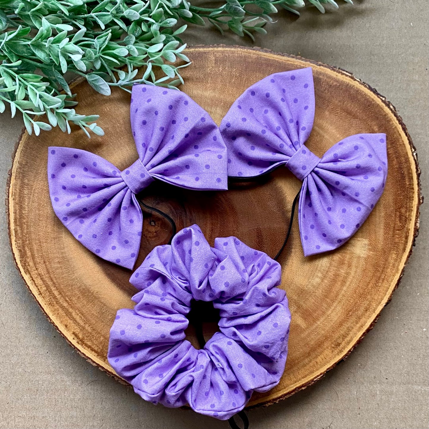 Purple Love Jumbo Double Dog Bows