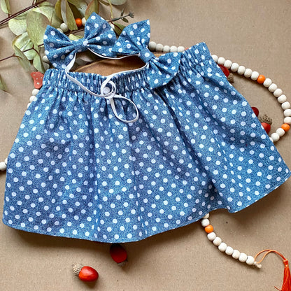 Denim Polka Dot Build-a-Skirt