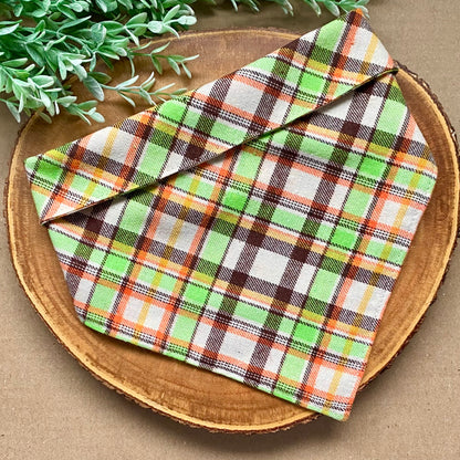 Green Plaid Dog Bandana - Bully Love Boutique