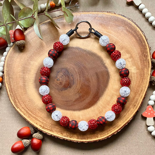 Buffalo Plaid Beaded Collar