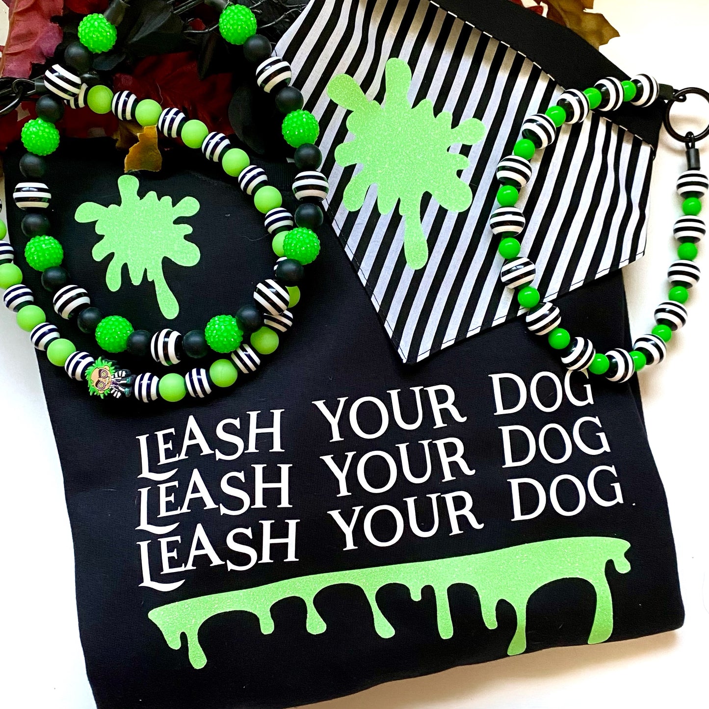 Beetlejuice Beaded Collar