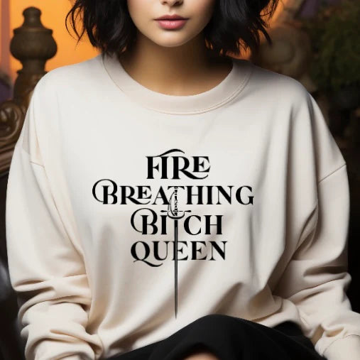 Fire Breathing Queen Crewneck