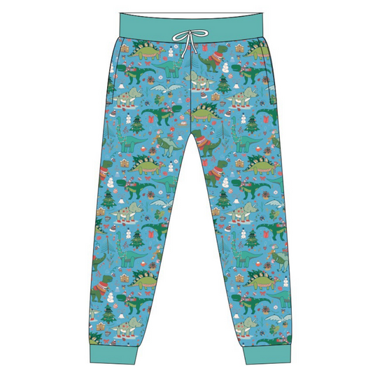 Christmas Dinos Human Pajama Pants