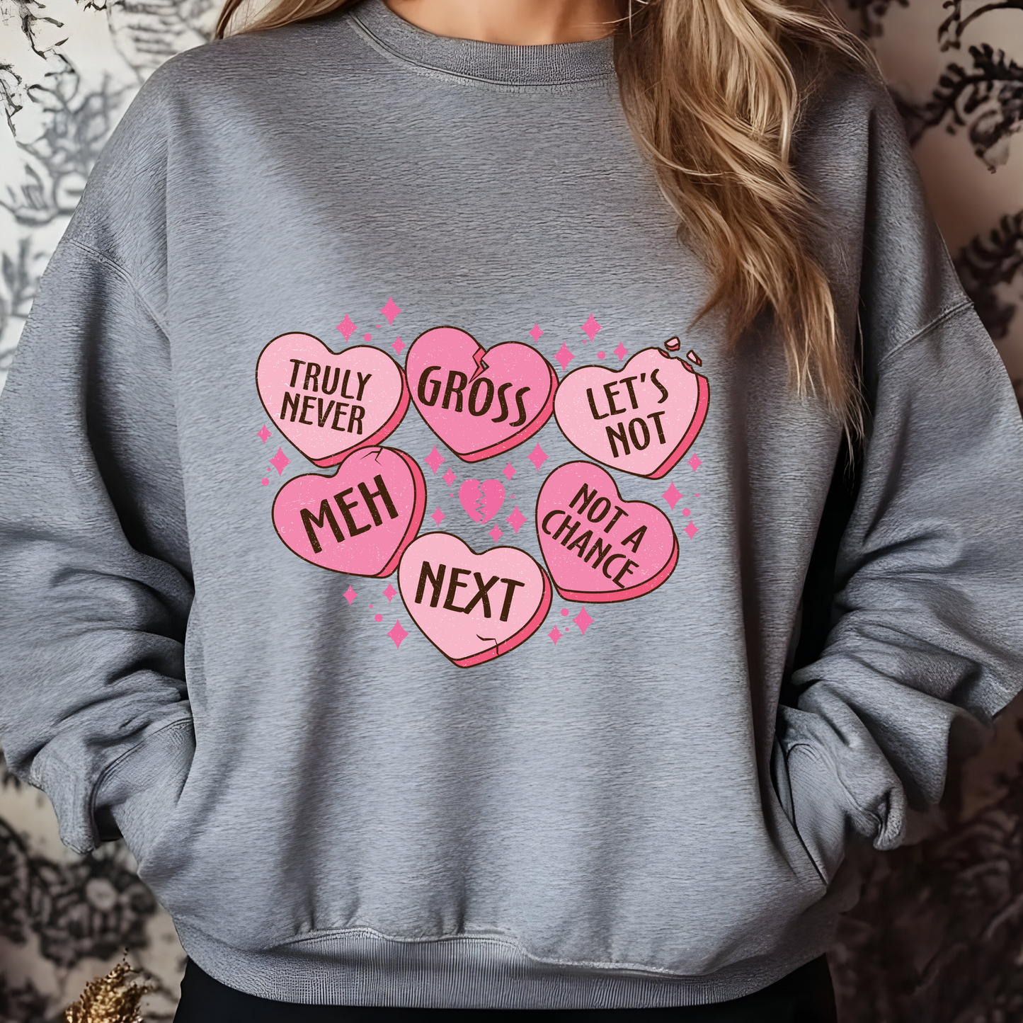 Sassy Candy Hearts Crewneck